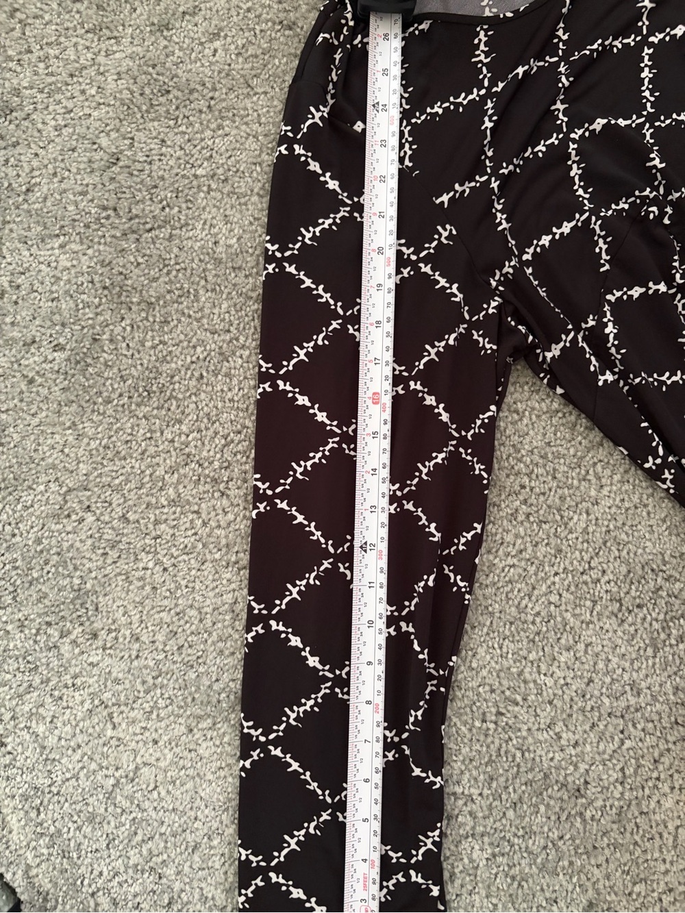 ellos Dark Navy and White Long-Sleeve Patterned Shift Dress - Picture 4 of 7
